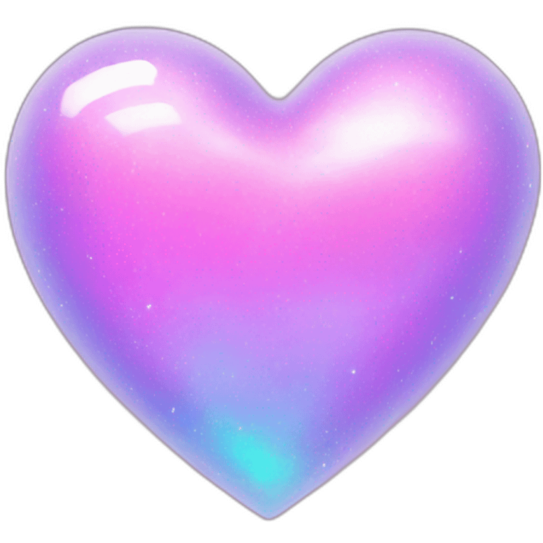 Holographic heart emoji