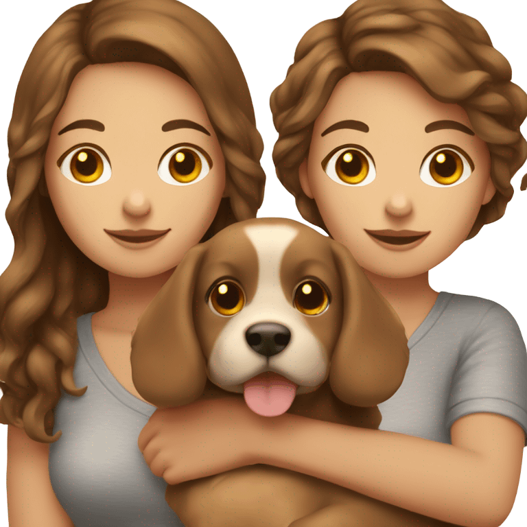 girl with brown hair and highlights holding pupp emoji