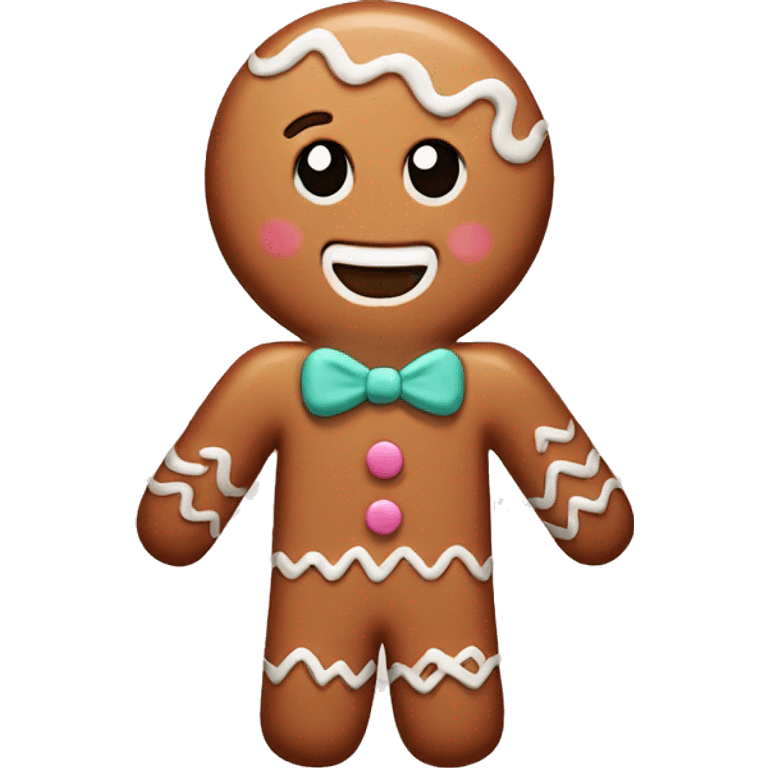 Pastel gingerbread man emoji