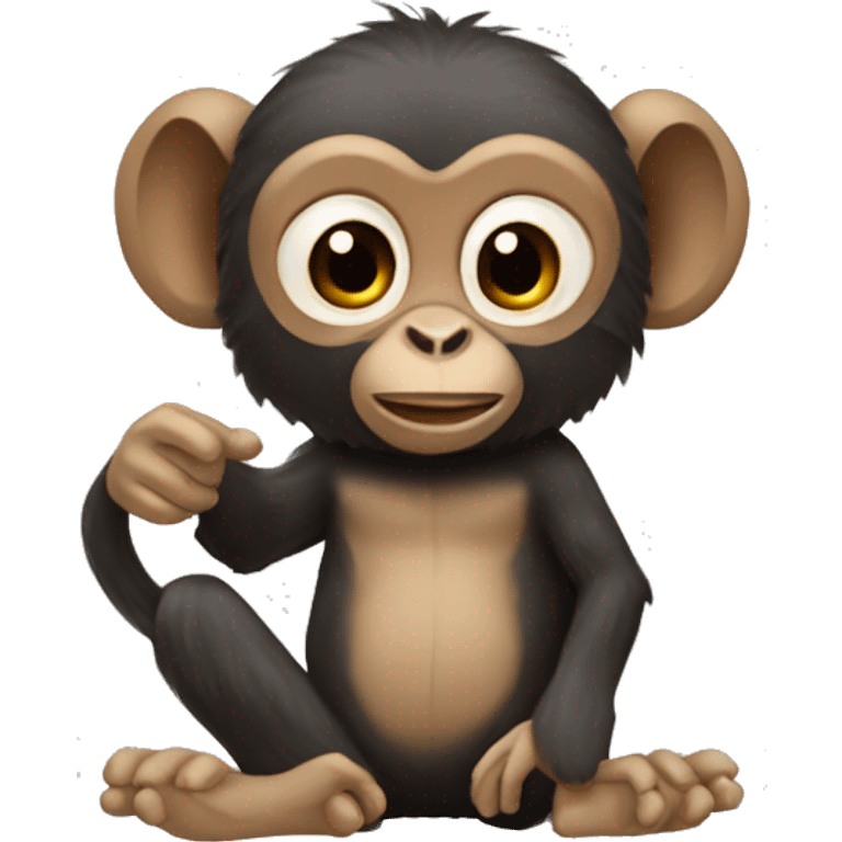 Macaco a comer pipocas emoji