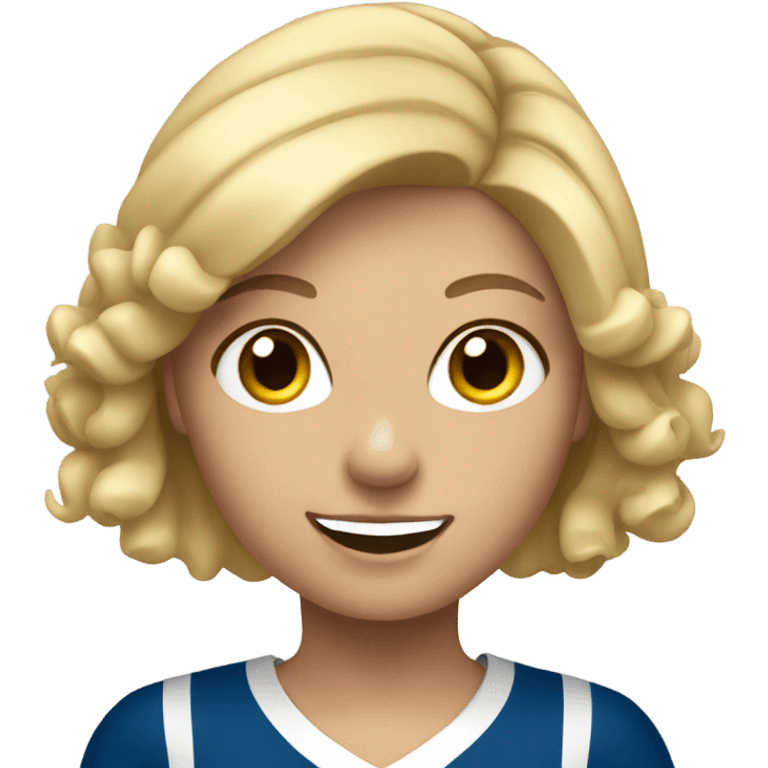 Cheerleader girl with blonde hair emoji