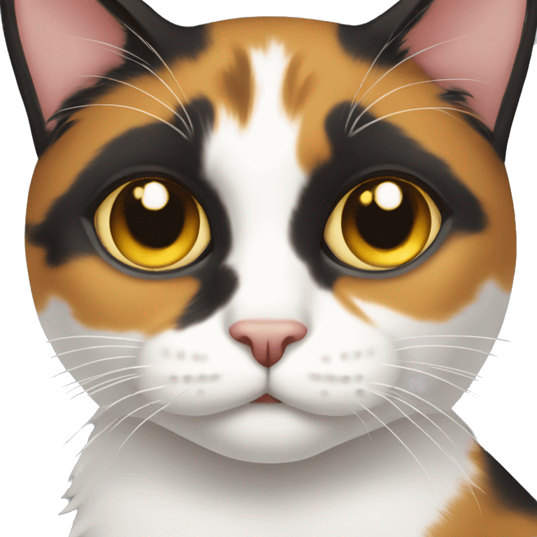 calico cat side eyeing emoji