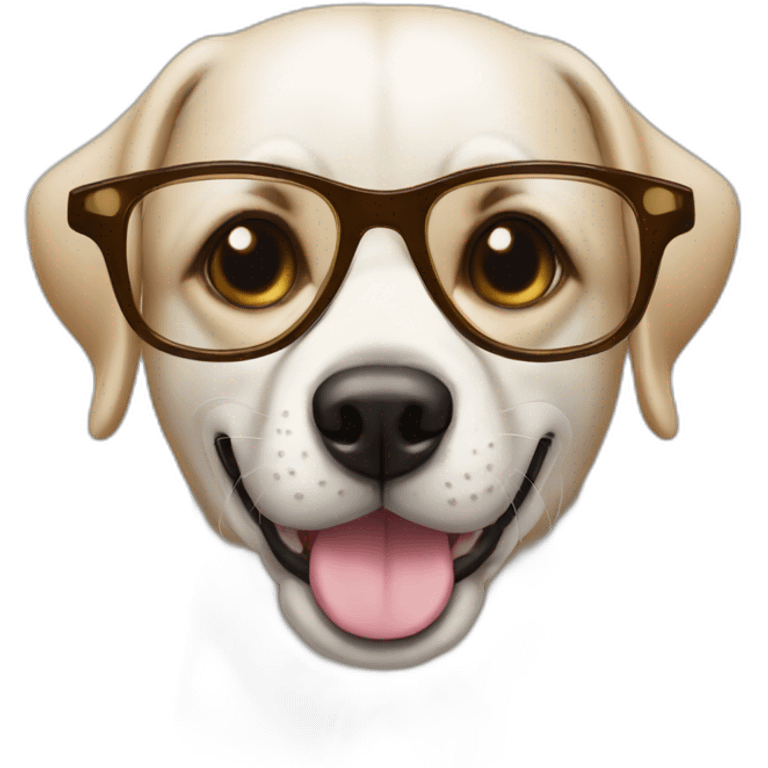 perro con lentes emoji