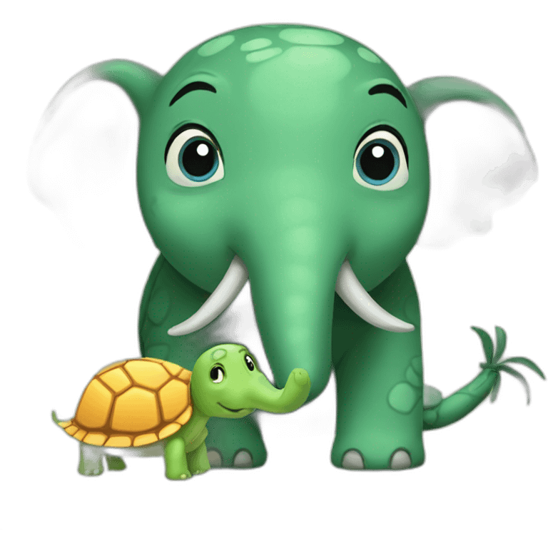 Turtle plus elephant emoji