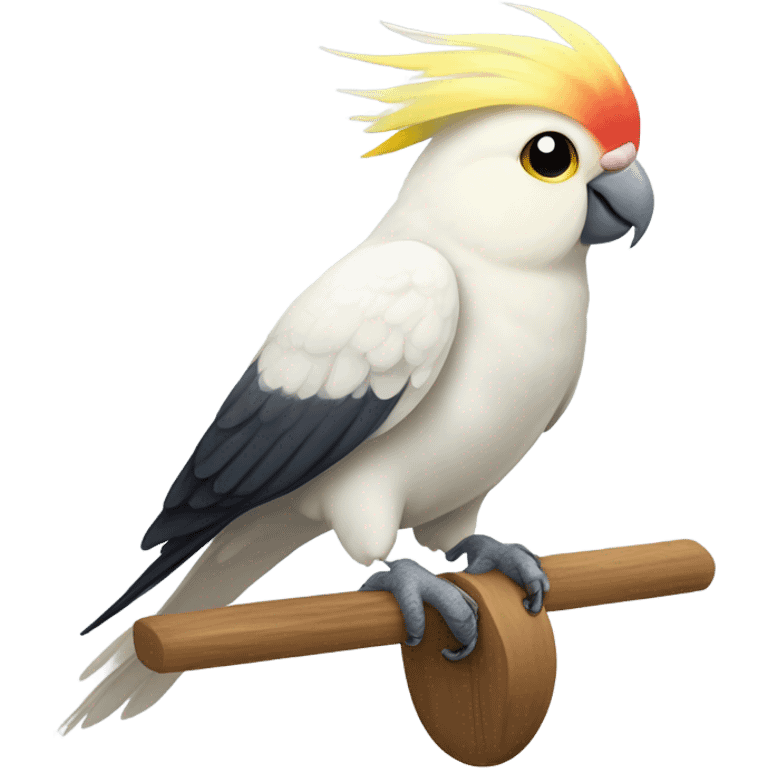 White cockatiel rocker emoji