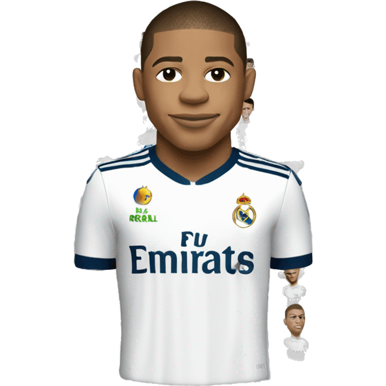 Mbappe con la polera del real madrid emoji