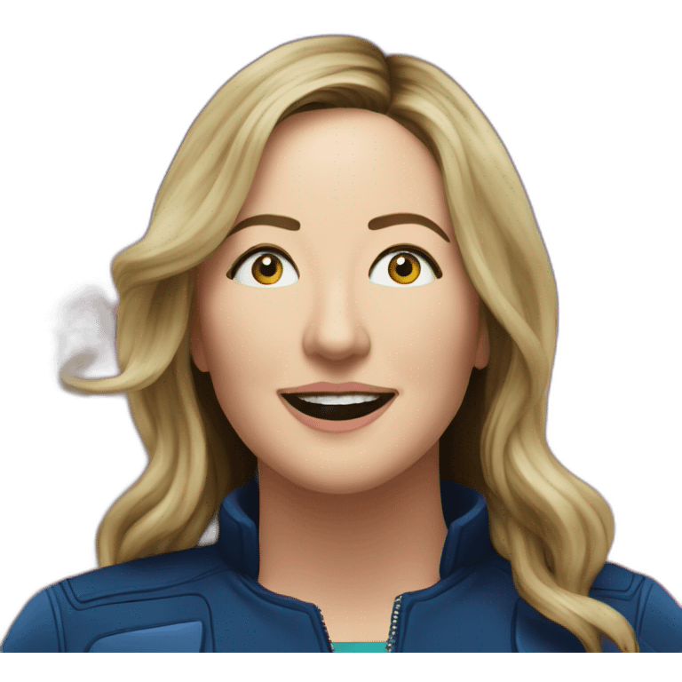 Victoria coren floating in space emoji