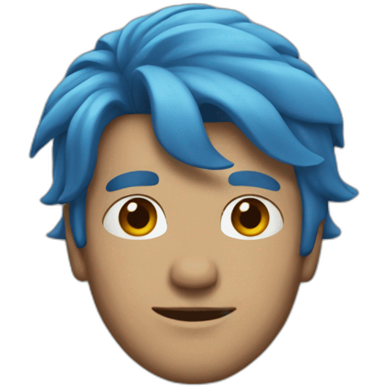 A man with blue hair emoji