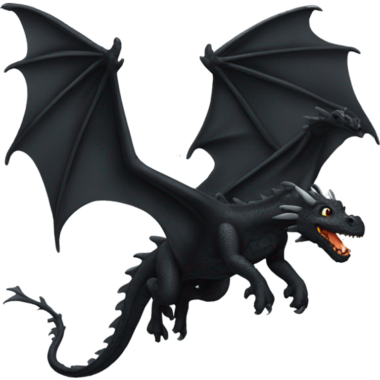 flying black dragon emoji