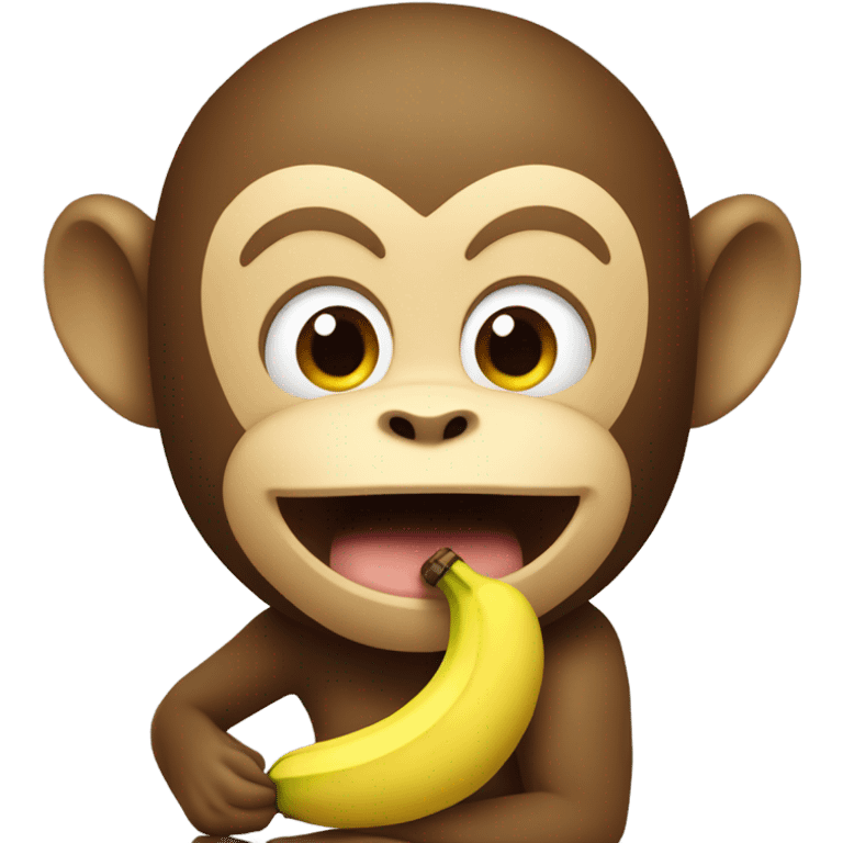 Monkey eating banana  emoji