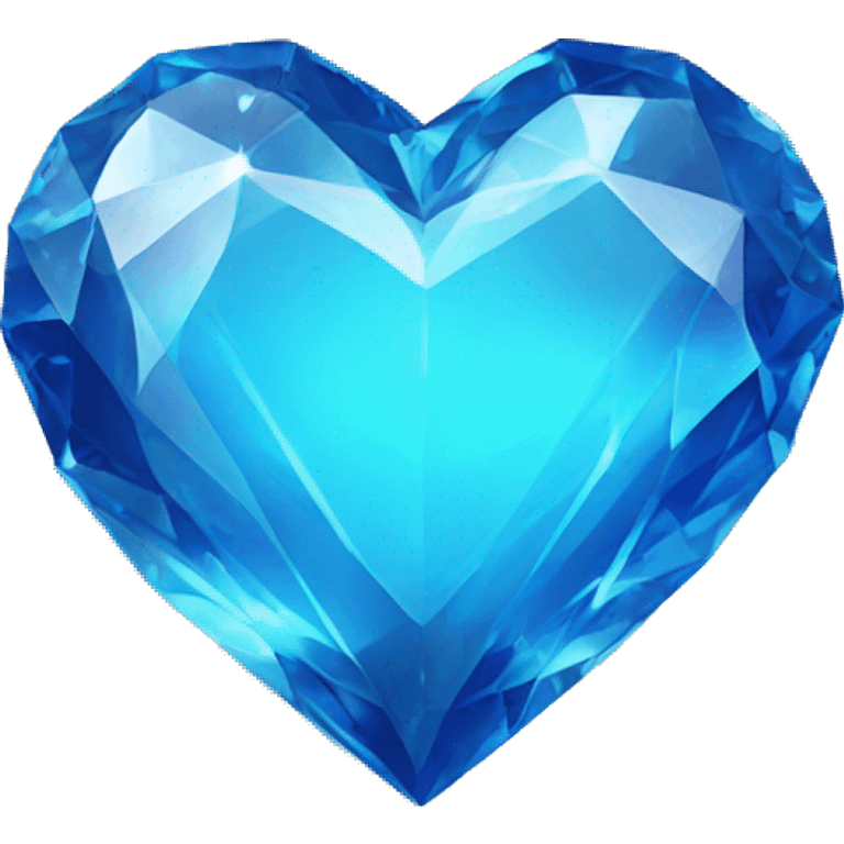 blue crystal heart emoji