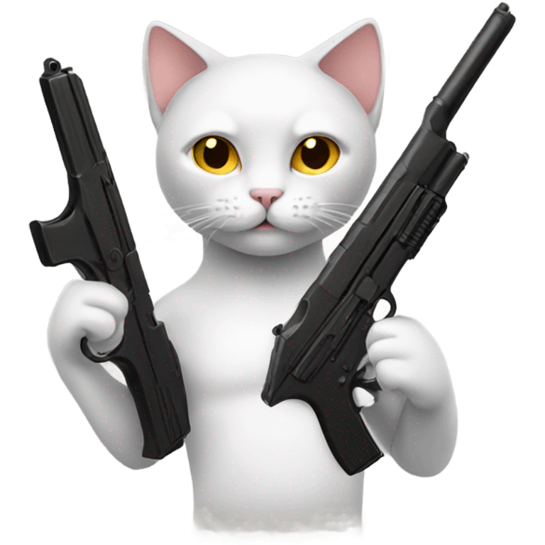 Cat with a gun emoji