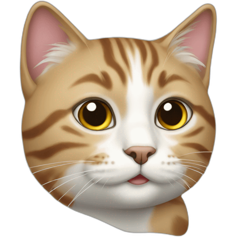 tabby white cat emoji