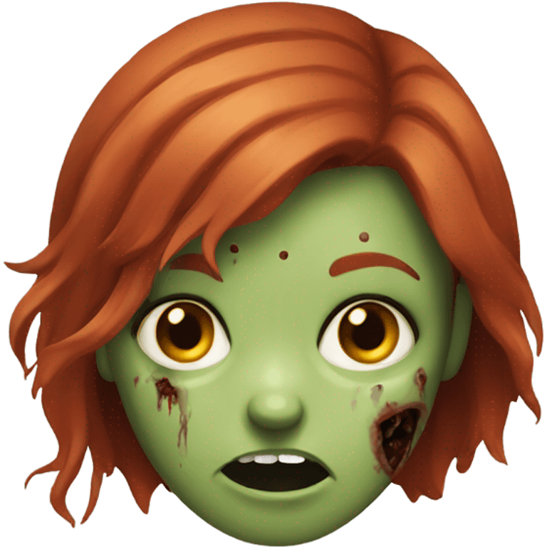 redhead zombie girl emoji