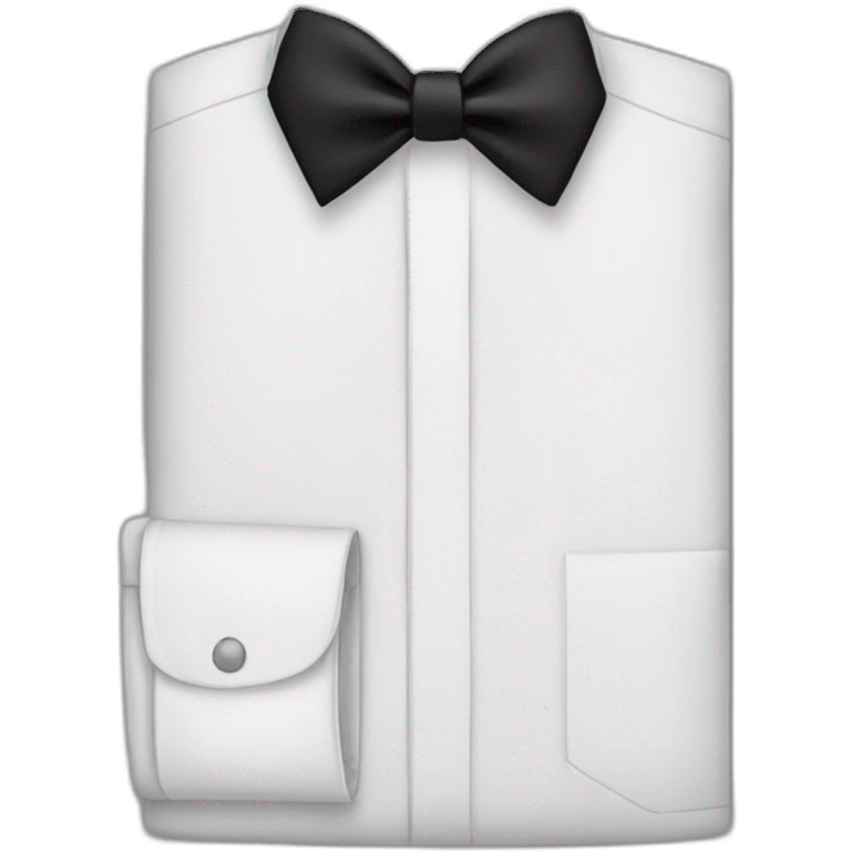 White shirt with a black tie emoji