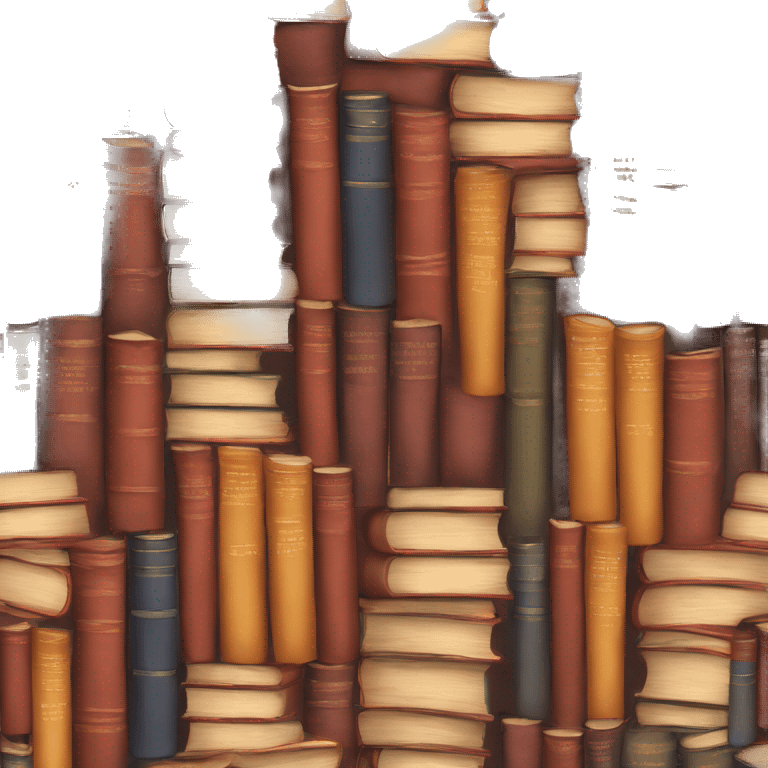 Stack of books in autumnal tones emoji