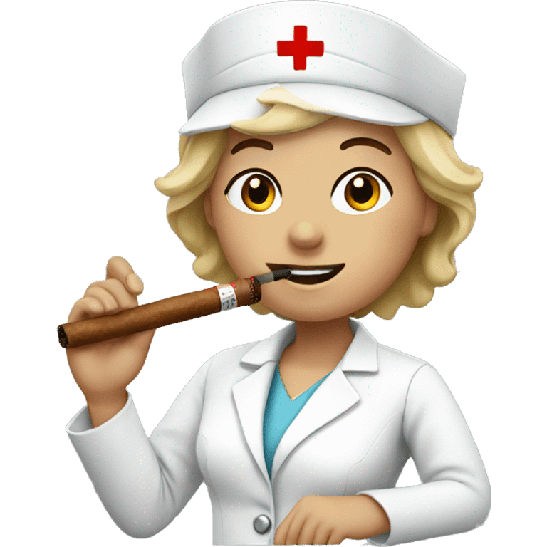 nurse with a cigar emoji