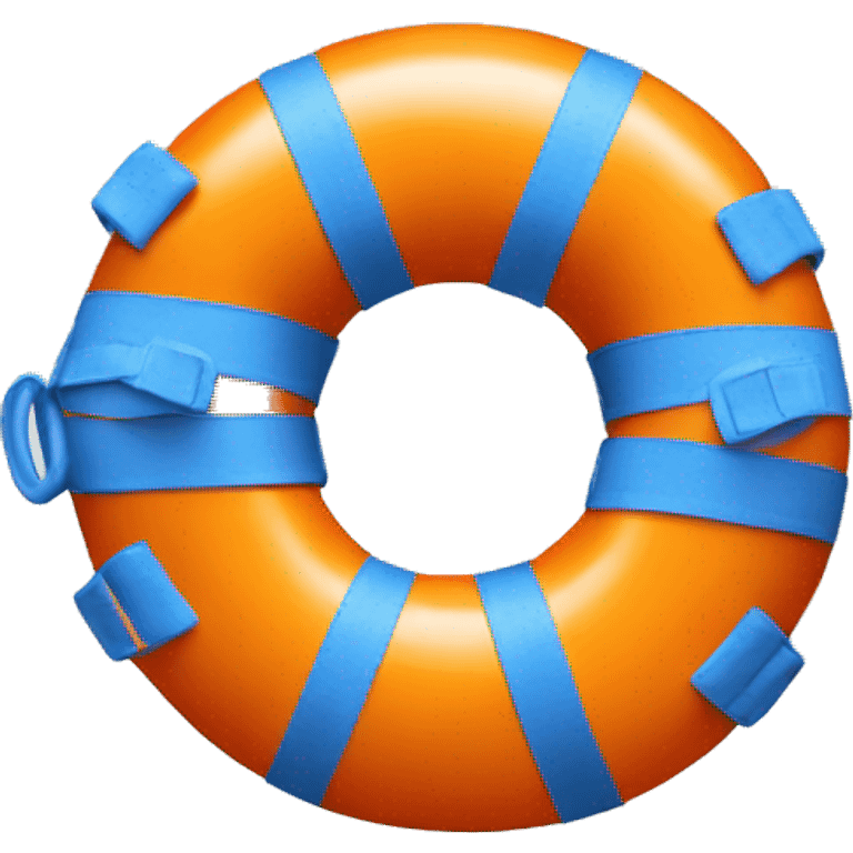 orange and blue lifesaver emoji