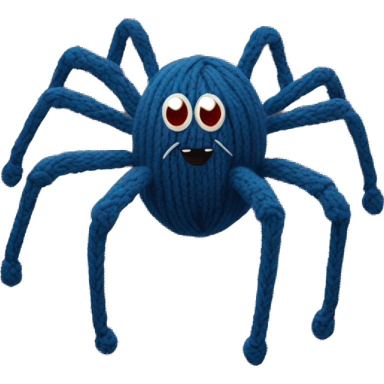 spider knits from yarn emoji