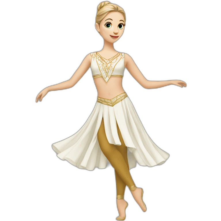 Caucasian dancer in national dress emoji