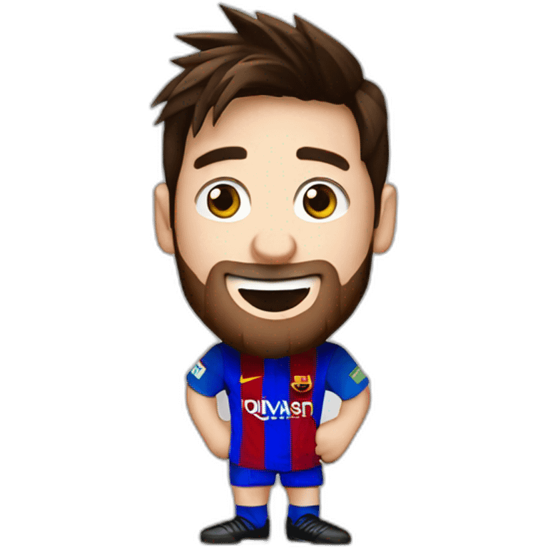 Messi drink a beer emoji