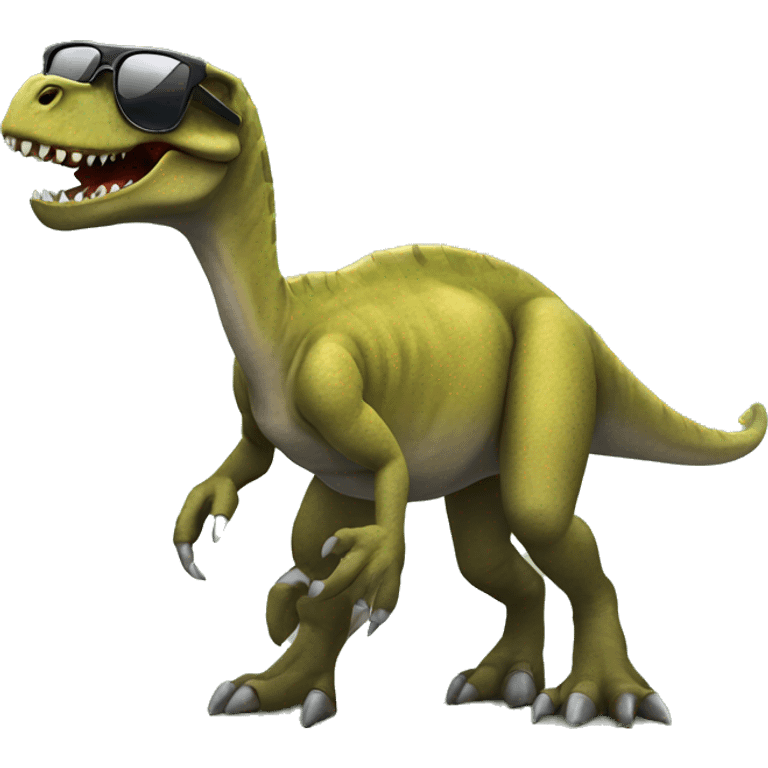 Dinosaur with sunglasses emoji