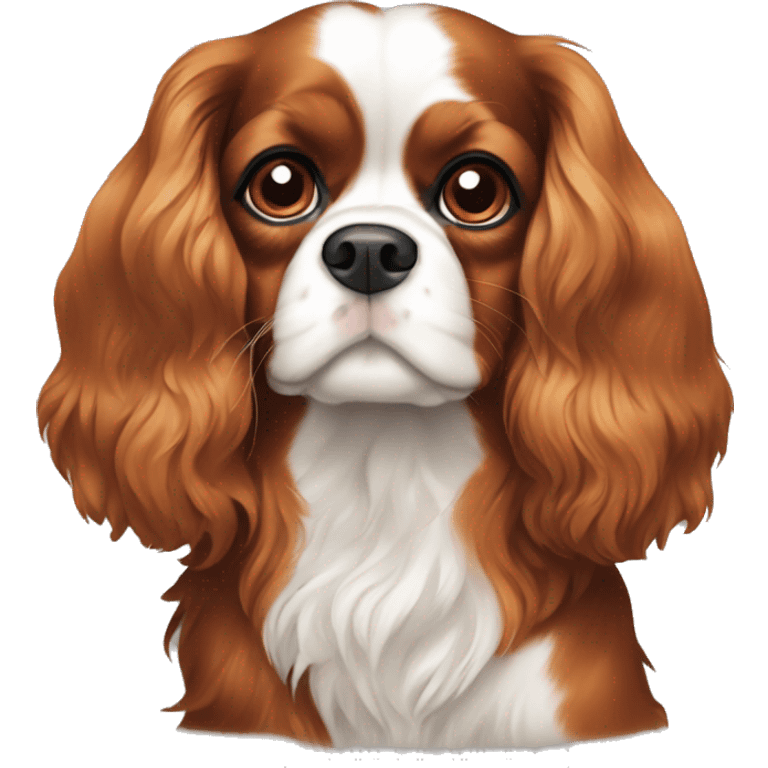 multi-colored cavalier king charles spaniel emoji