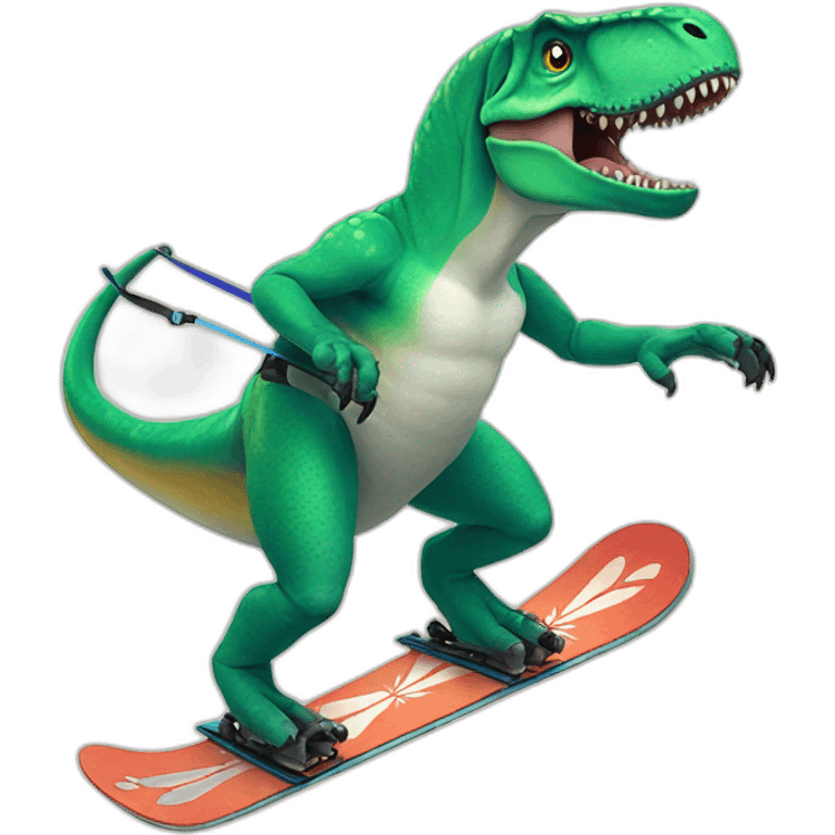 T-rex on skis  emoji