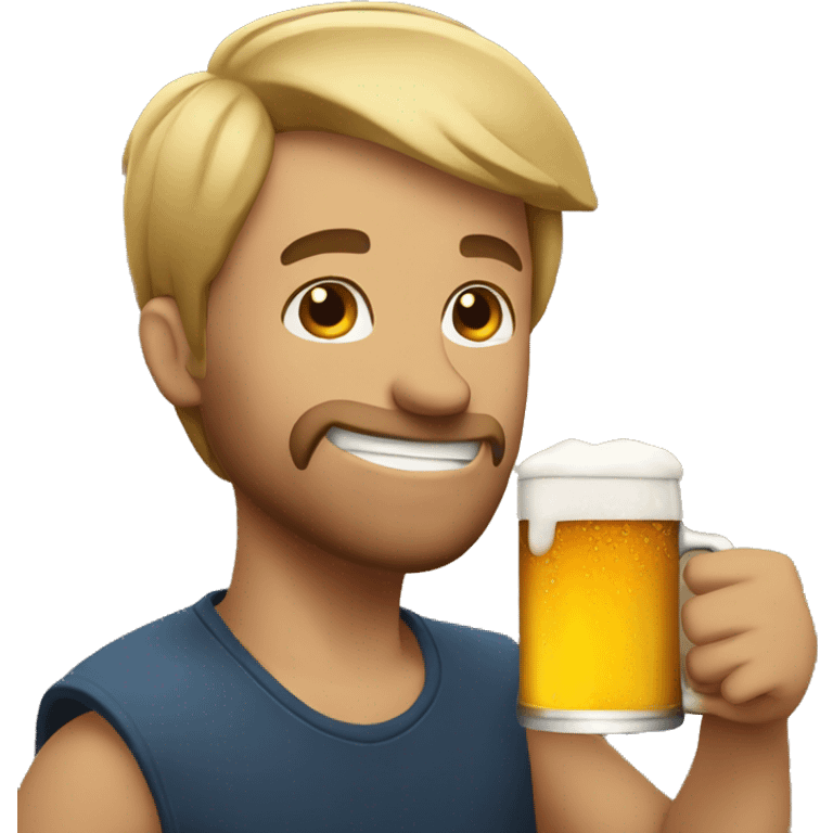 Me drinking beer emoji