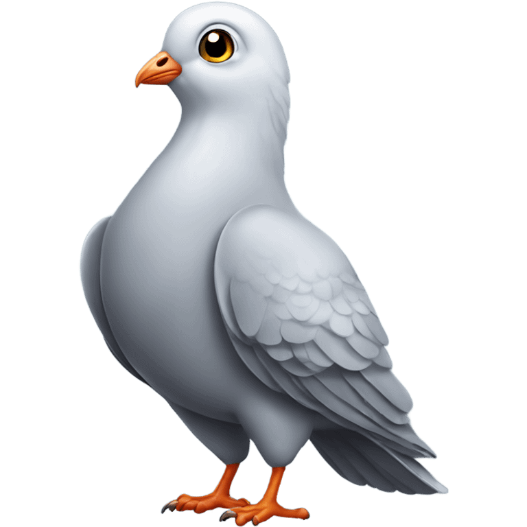 funny silver pigeon  emoji