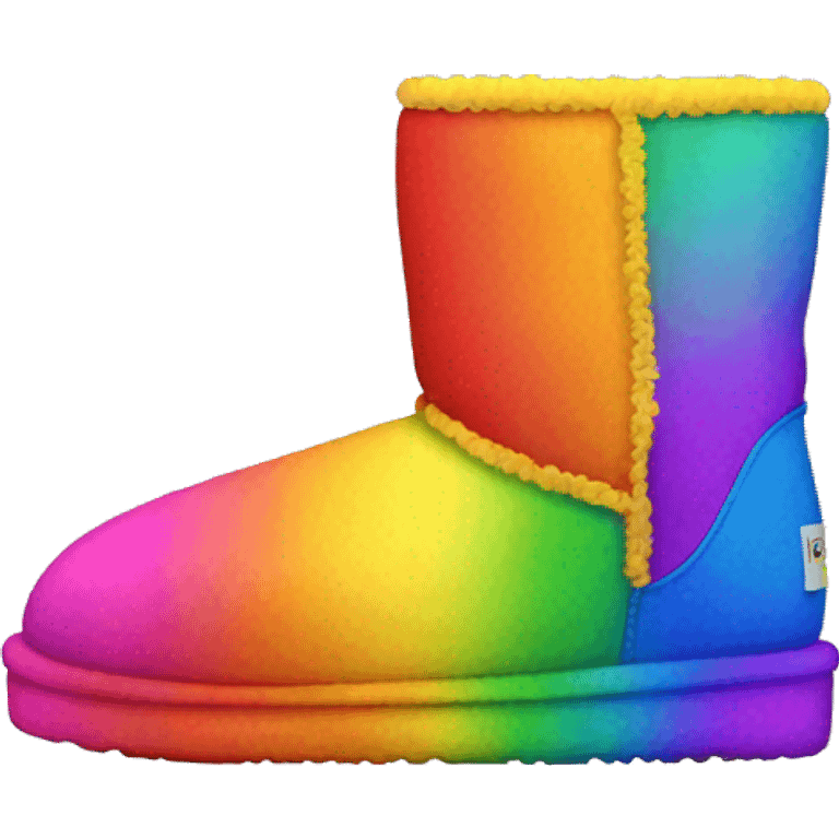 Rainbow uggs emoji