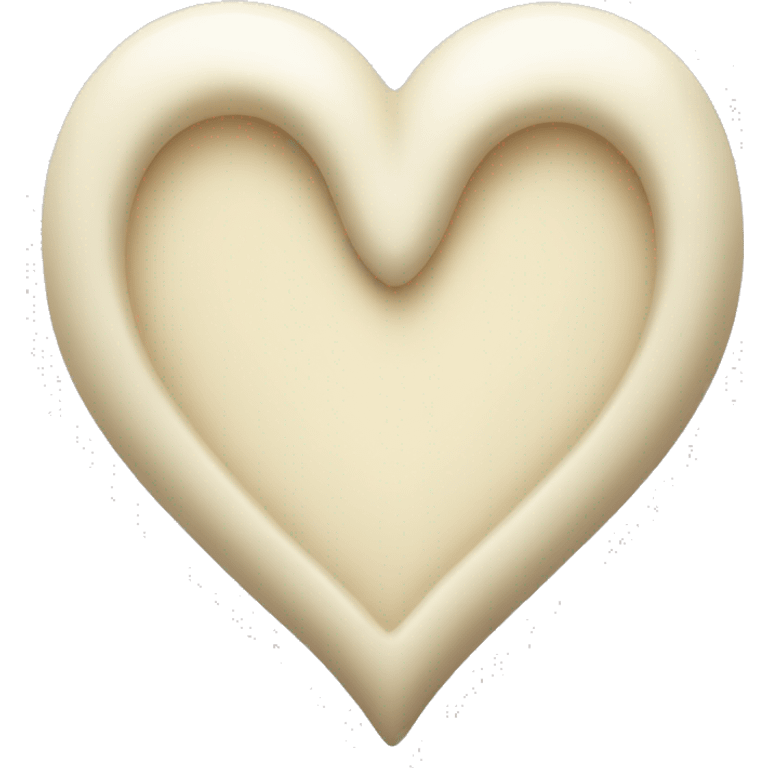 cream heart emoji