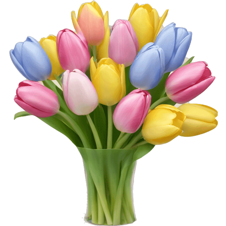 Pastell tulips Bouquet  emoji