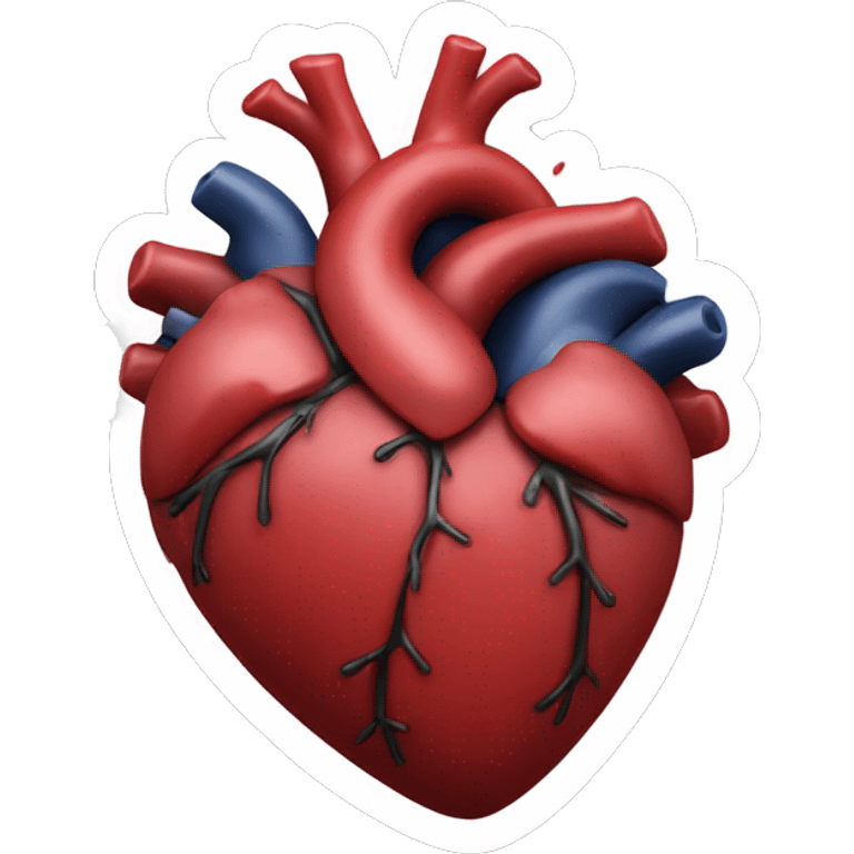 Black anatomically correct heart  emoji