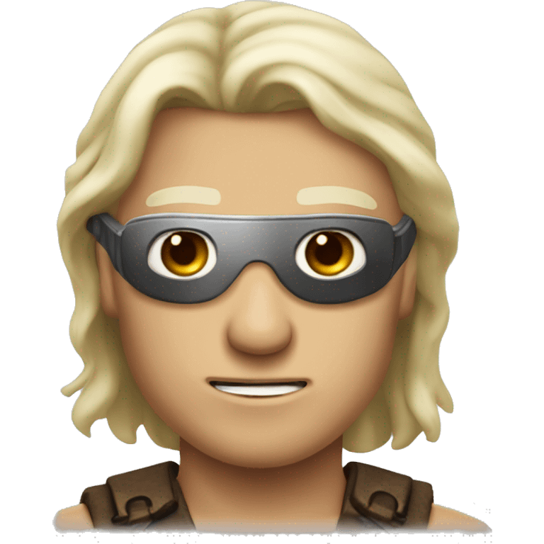 Aemond Targaryen with eye patch and straight hair emoji