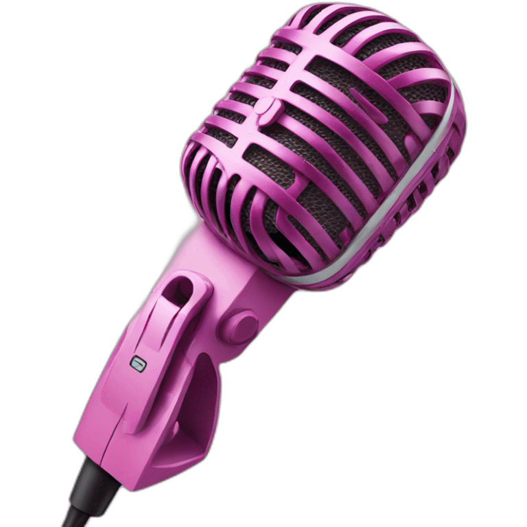 pink mic emoji