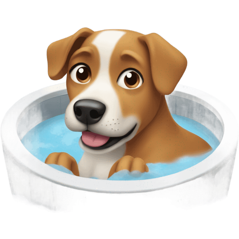 Dog in a hot tub  emoji