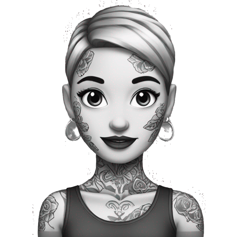 Tattooed girl emoji