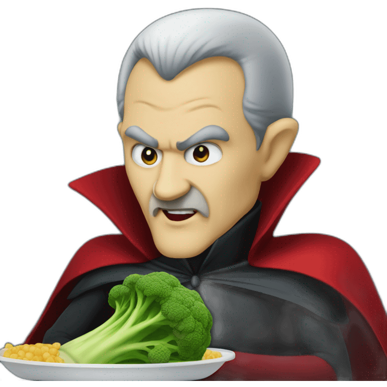 count dracula eating broccoli emoji