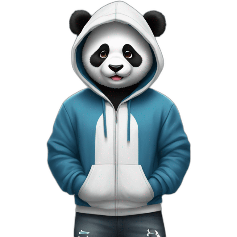 Panda avec hoodie et jordan emoji