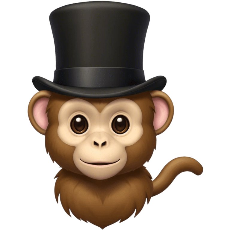 Monkey in a top hat emoji