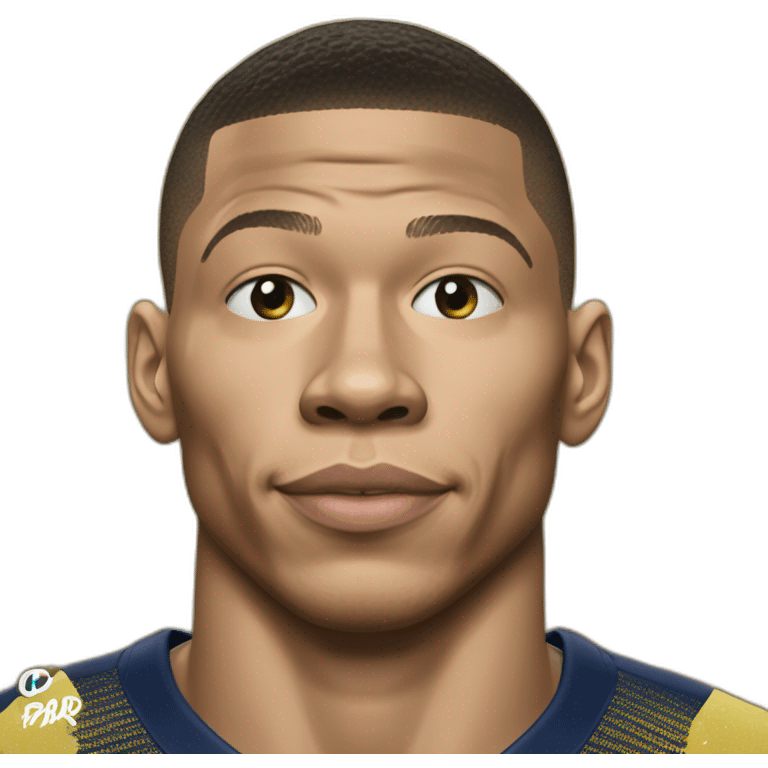 Mbappé qui fait un bisou au ballon d'or emoji