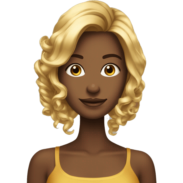 Mulher com produto de cabelo na mão que é a progressiva fashin gold emoji