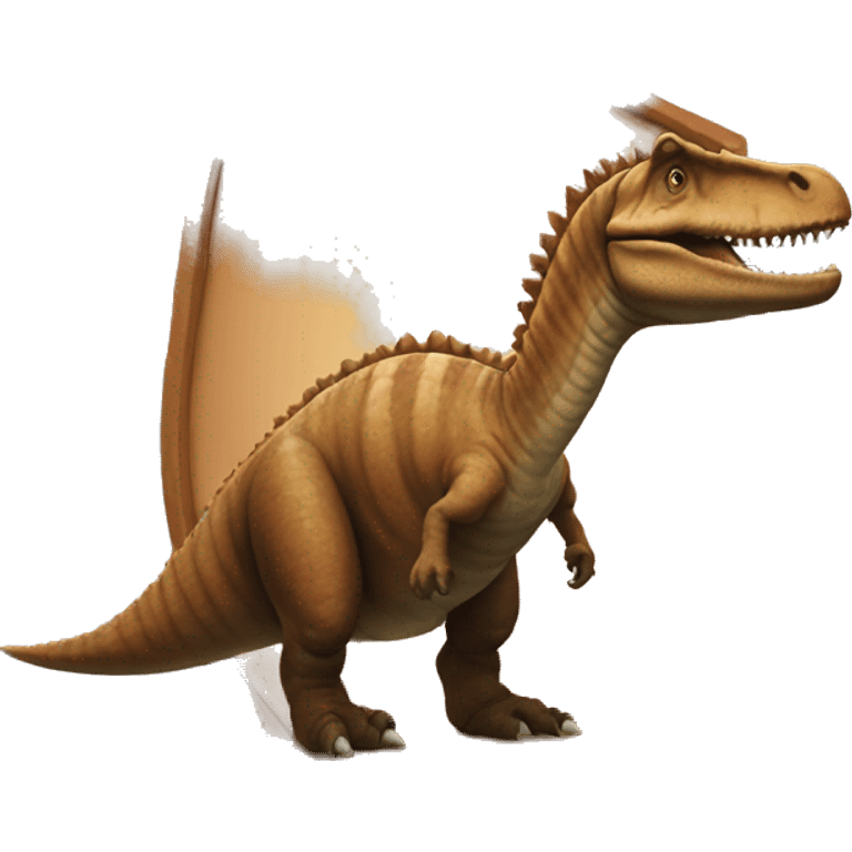 brown spinosaurus crest on the back emoji