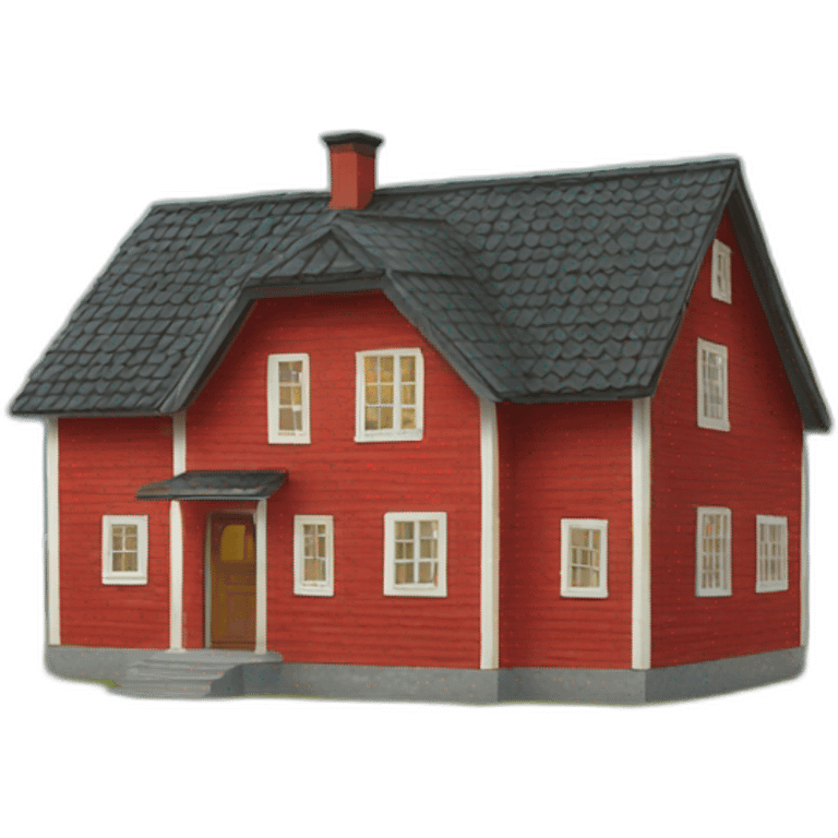 swedish red house emoji