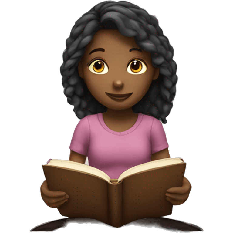 Girl reading a book emoji