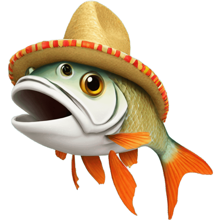 Fish wearing a sombrero emoji