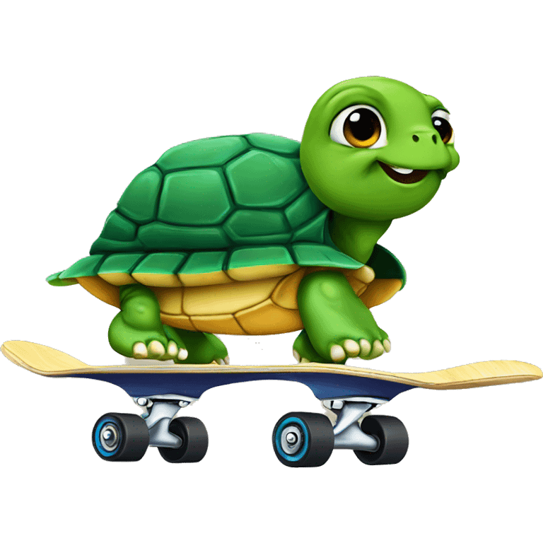 Turtle on skate or emoji