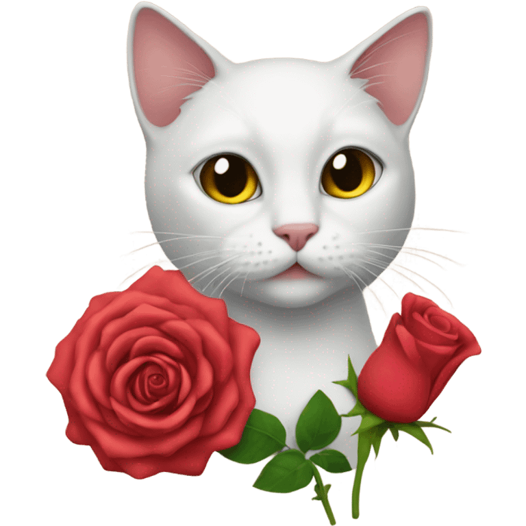 Cat with rosett  emoji