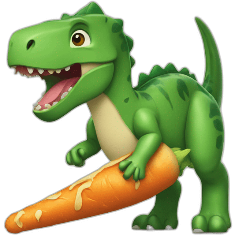 Dinosor eat an roket emoji